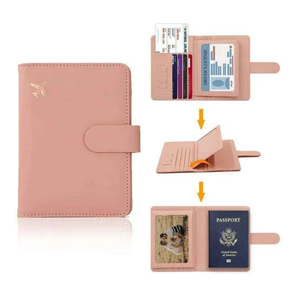 Stylish RFID-Blocking Passport Holder with Card Organizer for Travelers..