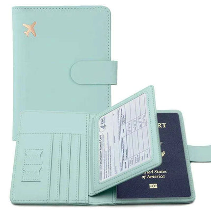 Stylish RFID-Blocking Passport Holder with Card Organizer for Travelers..
