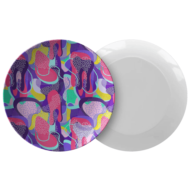 Stylish Retro Brushstroke ThermoSāf® 10" Dinner Plate - Elevate Your Dining with Elegance