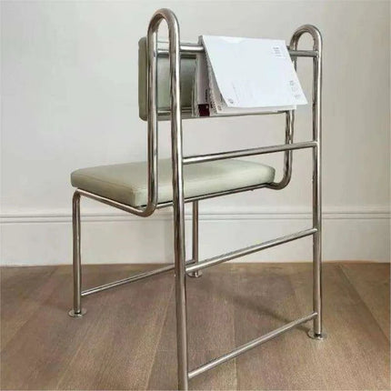 Stylish Retro Stainless Steel Lounge Chair - Très Elite