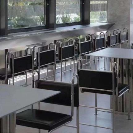 Stylish Retro Stainless Steel Lounge Chair - Très Elite