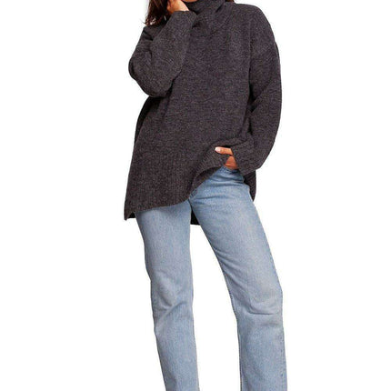 Stylish Ribbed Turtleneck Knit Jumper - Très Elite