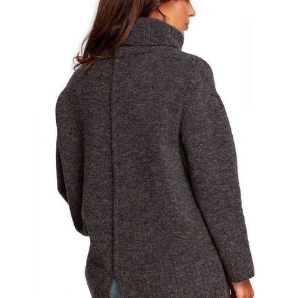Stylish Ribbed Turtleneck Knit Jumper - Très Elite