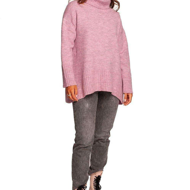 Stylish Ribbed Turtleneck Knit Jumper