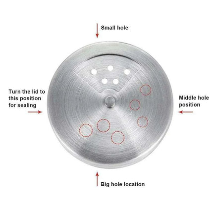 Stylish Rotating Glass Spice Dispenser Set with Stainless Steel Lids - Trio of Seasoning Jars - Très Elite