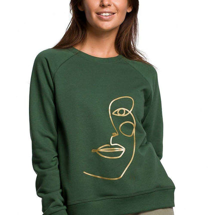 Stylish Ruffle Sleeve Sweatshirt with Eye-Catching Print for All-Day Comfort - Très Elite