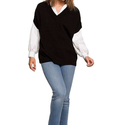 Stylish Sleeveless Knit Blouse for Effortless Office Elegance - Très Elite