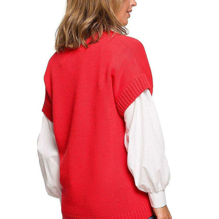 Stylish Sleeveless Knit Blouse for Effortless Office Elegance - Très Elite