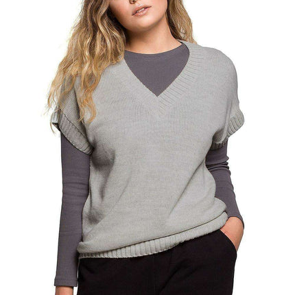 Stylish Sleeveless Knit Blouse for Effortless Office Elegance - Très Elite
