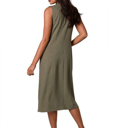 Stylish Sleeveless Summer Button-Up Dress - Très Elite