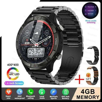Stylish Smartwatch with HD AMOLED Screen, Bluetooth Calling, Health Monitoring & Huawei True Wireless Earbuds - Très Elite
