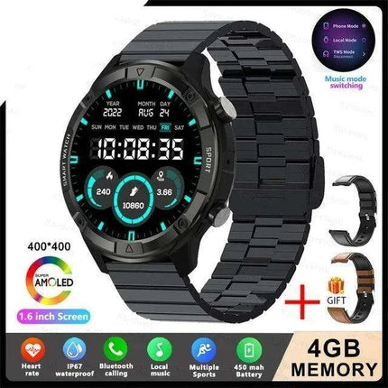 Stylish Smartwatch with HD AMOLED Screen, Bluetooth Calling, Health Monitoring & Huawei True Wireless Earbuds - Très Elite