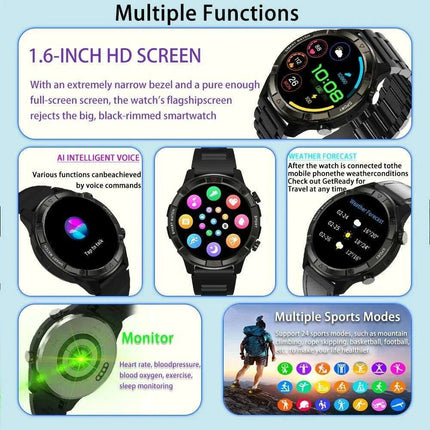 Stylish Smartwatch with HD AMOLED Screen, Bluetooth Calling, Health Monitoring & Huawei True Wireless Earbuds - Très Elite