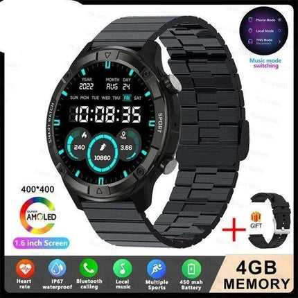 Stylish Smartwatch with HD AMOLED Screen, Bluetooth Calling, Health Monitoring & Huawei True Wireless Earbuds - Très Elite