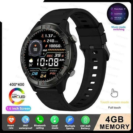 Stylish Smartwatch with HD AMOLED Screen, Bluetooth Calling, Health Monitoring & Huawei True Wireless Earbuds - Très Elite