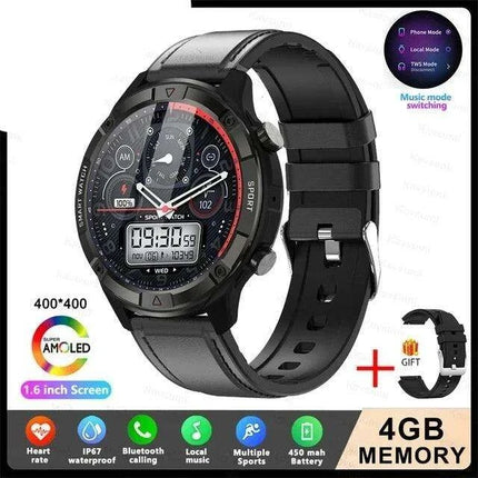 Stylish Smartwatch with HD AMOLED Screen, Bluetooth Calling, Health Monitoring & Huawei True Wireless Earbuds - Très Elite