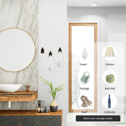 Stylish Solid Walnut Wood Wall-Mounted Coat Rack with Heavy-Duty Hooks for Home Organization - Très Elite