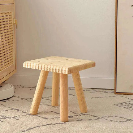 Stylish Solid Wood Children's Cookie Bench - Versatile Low Stool for Home and Play Areas - Très Elite