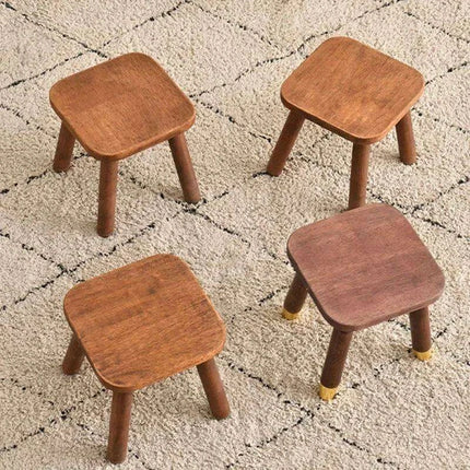 Stylish Solid Wood Stool - Versatile Seating Solution for All Ages - Très Elite