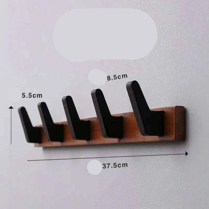 Stylish Solid Wood Wall-Mounted Coat Rack for Chic Home Organization - Très Elite