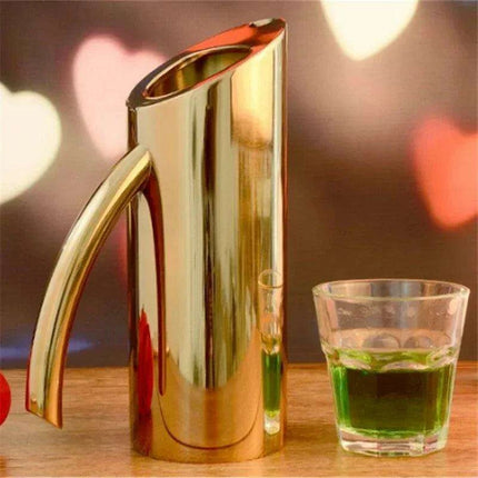 Stylish Stainless Steel Beverage Pitcher with Ice Guard and Divided Wine Insert - High Quality and Fast Shipping - Très Elite