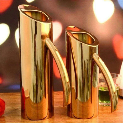 Stylish Stainless Steel Beverage Pitcher with Ice Guard and Divided Wine Insert - High Quality and Fast Shipping - Très Elite
