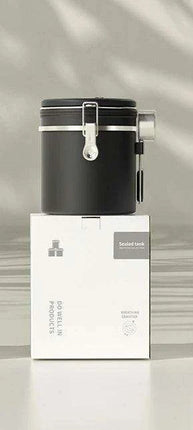 Stylish Stainless Steel Coffee Bean Canister with Date Tracker and Carbon Release Valve..