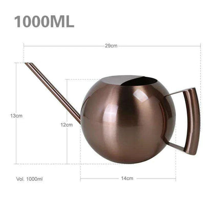 Stylish Stainless Steel Watering Can with Extended Spout - Perfect for Plant Nurturing..