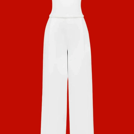 Stylish Strapless Backless Jumpsuits for Women - High Waist Loose Fit Evening Party Playsuits 2024 Summer Collection - Très Elite