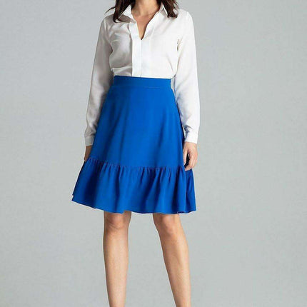 Stylish Striped Flared Skirt with Frill Detail - Très Elite