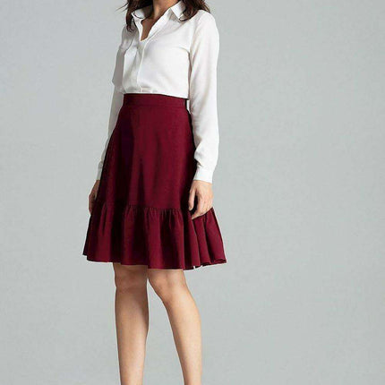 Stylish Striped Flared Skirt with Frill Detail - Très Elite