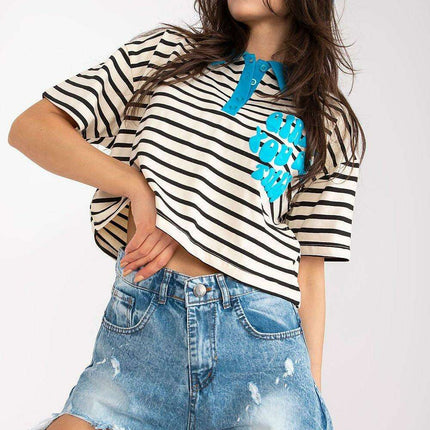 Stylish Striped Polo Tee - Très Elite
