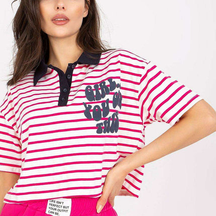 Stylish Striped Polo Tee - Très Elite