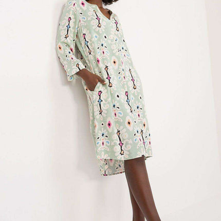 Stylish Striped Viscose Casual Dress - Très Elite