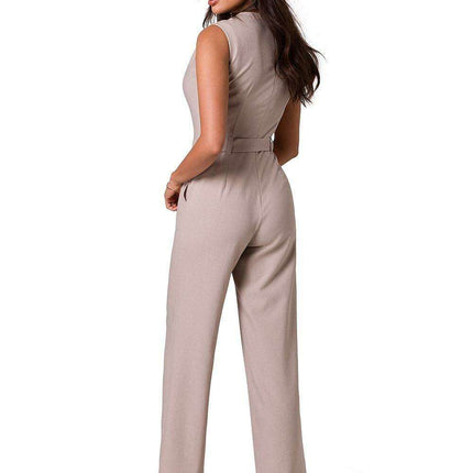 Stylish Summer Sleeveless Jumpsuit with Adjustable Waist Tie - Très Elite