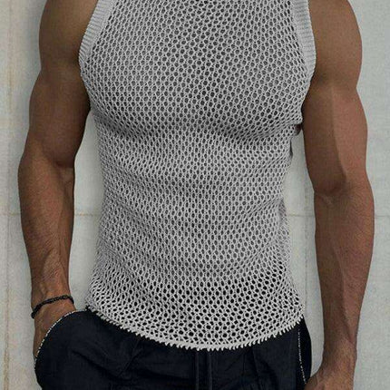Stylish Summer Sleeveless Knit Vest for Men - Ultimate Casual Comfort - Très Elite