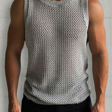 Stylish Summer Sleeveless Knit Vest for Men - Ultimate Casual Comfort - Très Elite