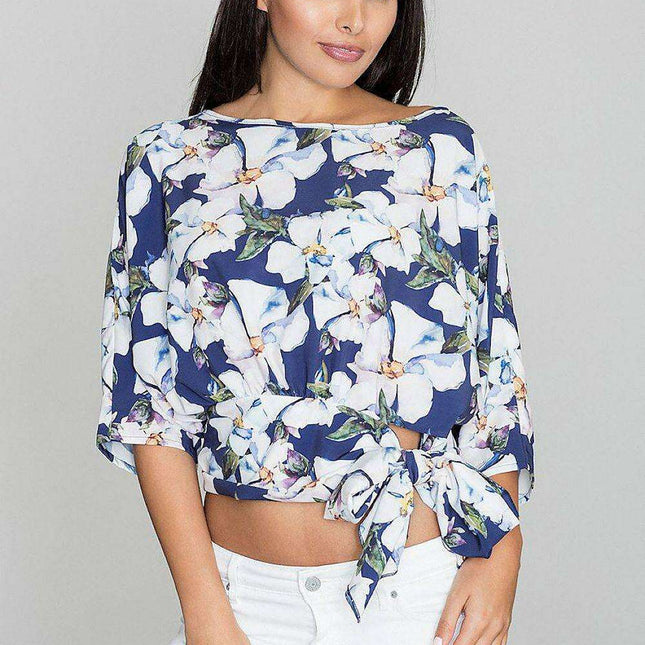 Stylish Summer Tie-Waist Blouse