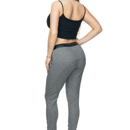 Stylish Sustainable Eco-Leather Waist Trousers for Women - Comfort and Elegance Combined - Très Elite