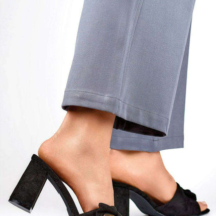 Stylish Sustainable Suede Heeled Flip-Flops - Très Elite