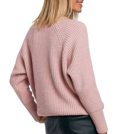 Stylish Textured Knit Pullover - Très Elite