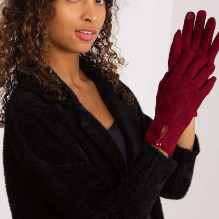 Stylish Touchscreen Gloves with Geometric Floral Design - Très Elite