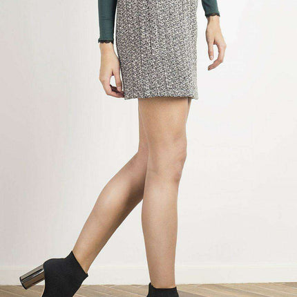 Stylish Trapezoidal Mini Skirt in Luxe Glamorous Fabric - Très Elite