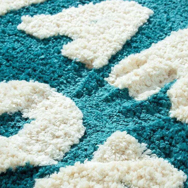 Stylish Tufted Letter Pattern Area Rug for Elegant Home Decor Enhancement