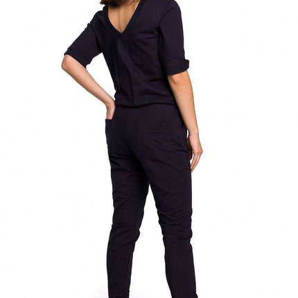 Stylish V-Neck Knit Jumpsuit for Ultimate Comfort - Très Elite