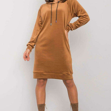 Stylish Velour Hooded Mini Dress for Casual Elegance - Très Elite