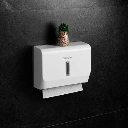 Stylish Wall-Mounted ABS Tissue Dispenser - A Chic Solution for Kitchen and Bathroom Organization..
