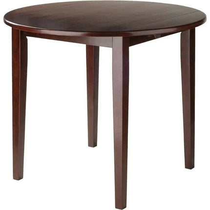 Stylish Walnut Expandable Drop Leaf Dining Set for Contemporary Homes- Très Elite- Très Elite