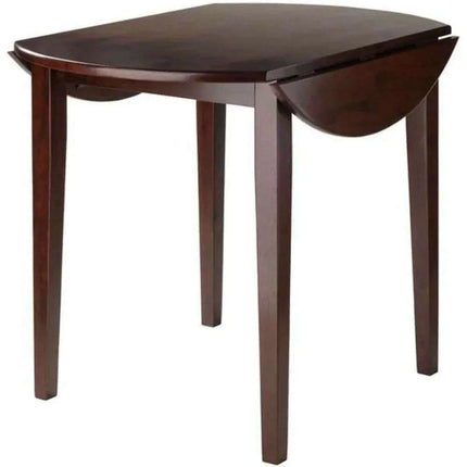 Stylish Walnut Expandable Drop Leaf Dining Set for Contemporary Homes- Très Elite- Très Elite