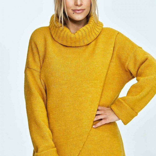 Stylish Warm Knit Turtleneck Pullover - Très Elite